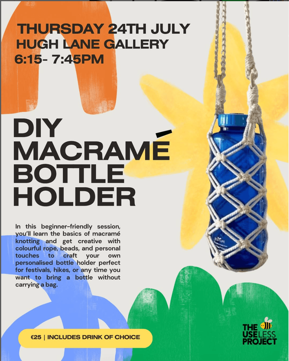 Macramé Bottle Holder Workshop - Image 1